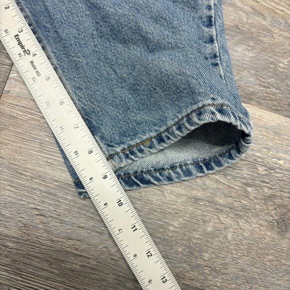 Vintage Levis 550 Red Tab Blue Boy 10 22" Relaxed Fit Slim Stonewash Jean Shorts - Picture 7 of 11